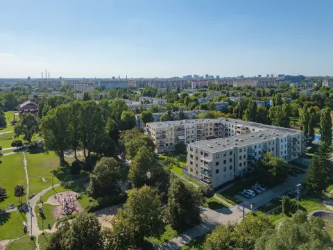 Zdjęcie z lotu ptaka inwestycji Podolski Park