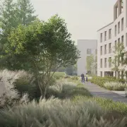 Tereny zielone przy inwestycji Kameralna, Warszawa Mokotów