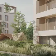 Tereny zielone przy inwestycji Kameralna, Warszawa Mokotów