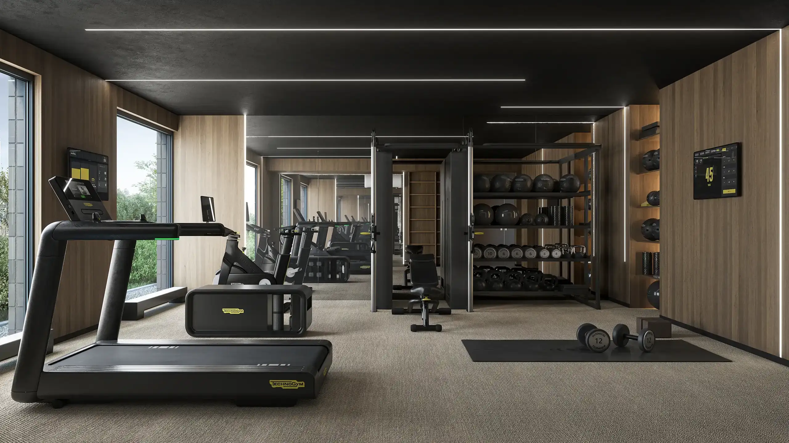 Inwestycja ŁOPUSZAŃSKA 47, Warszawa - sala fitness